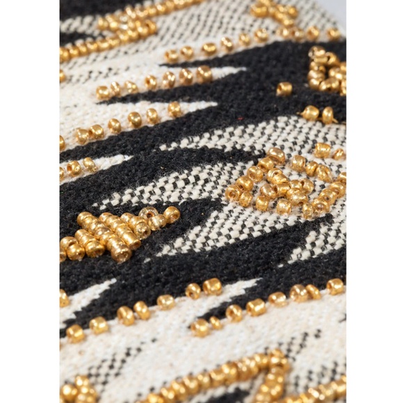 Handmade Beaded Cotton Ethnic Pattern Clutch - Picture 4 of 4